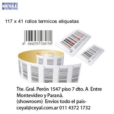 117 x 41 rollos termicos etiquetas