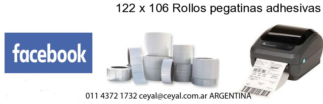 122 x 106 Rollos pegatinas adhesivas