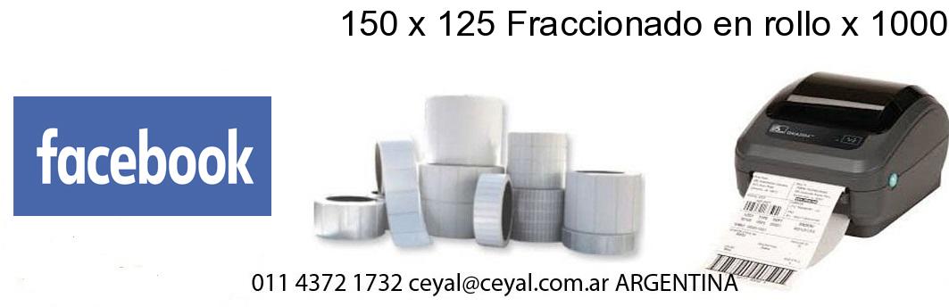 150 x 125 Fraccionado en rollo x 10000