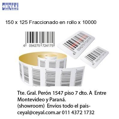 150 x 125 Fraccionado en rollo x 10000