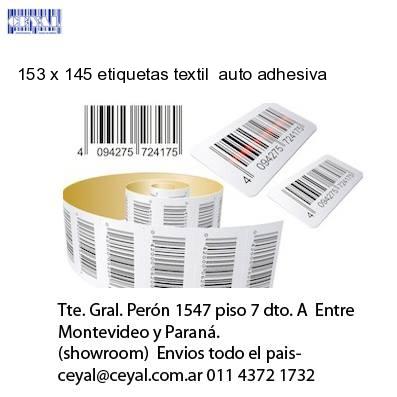 153 x 145 etiquetas textil  auto adhesiva