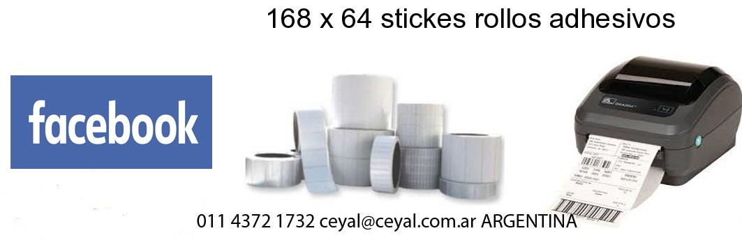168 x 64 stickes rollos adhesivos