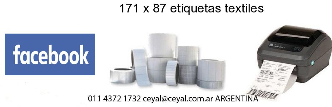 171 x 87 etiquetas textiles