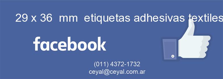 29 x 36  mm  etiquetas adhesivas textiles
