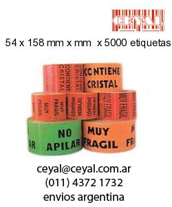 54 x 158 mm x mm  x 5000 etiquetas en rollo