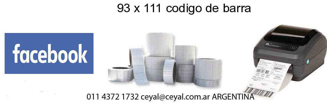 93 x 111 codigo de barra