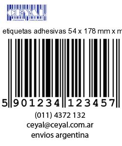 etiquetas adhesivas 54 x 178 mm x mm