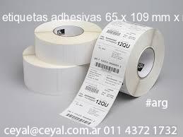 etiquetas adhesivas 65 x 109 mm x mm