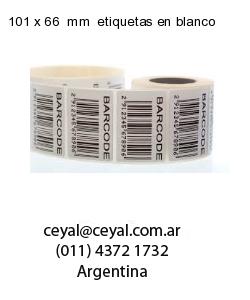 101 x 66  mm  etiquetas en blanco