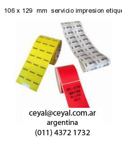 106 x 129  mm  servicio impresion etiquetas correlativas