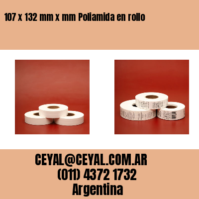 107 x 132 mm x mm Poliamida en rollo