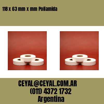 118 x 63 mm x mm Poliamida