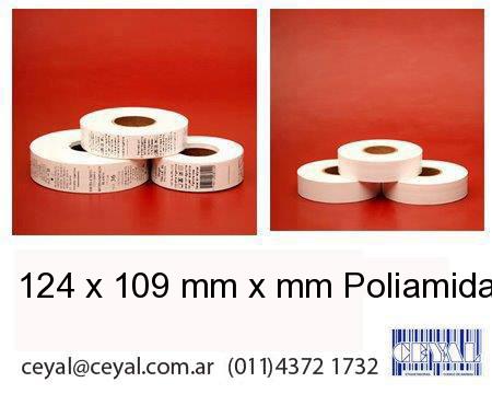 124 x 109 mm x mm Poliamida en rollo