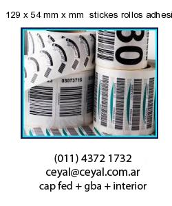 129 x 54 mm x mm  stickes rollos adhesivos