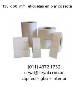 130 x 50  mm  etiquetas en blanco rectangulares