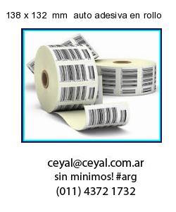 138 x 132  mm  auto adesiva en rollo