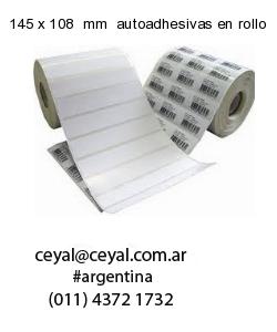 145 x 108  mm  autoadhesivas en rollo