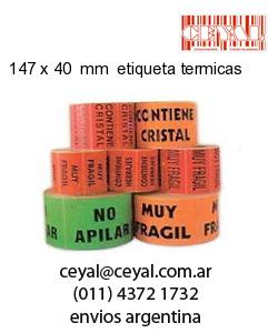 147 x 40  mm  etiqueta termicas