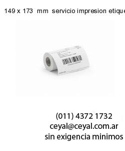 149 x 173  mm  servicio impresion etiquetas correlativas