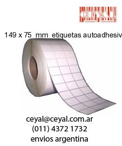 149 x 75  mm  etiquetas autoadhesivas redondas