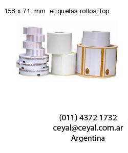 158 x 71  mm  etiquetas rollos Top