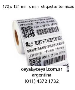 172 x 121 mm x mm  etiquetas termicas congelado