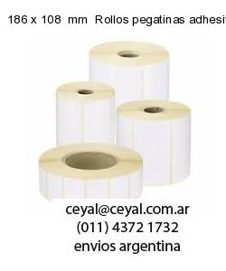 186 x 108  mm  Rollos pegatinas adhesivas