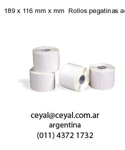 189 x 116 mm x mm  Rollos pegatinas adhesivas