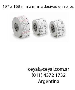 197 x 158 mm x mm  adesivas en rollos