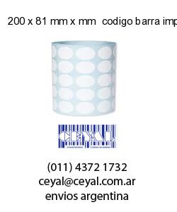 200 x 81 mm x mm  codigo barra imprimir