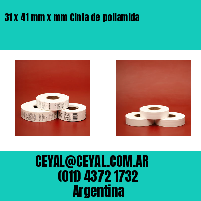 31 x 41 mm x mm Cinta de poliamida