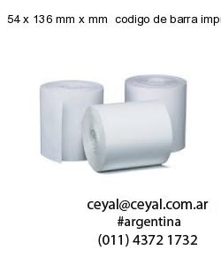 54 x 136 mm x mm  codigo de barra impreso