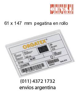 61 x 147  mm  pegatina en rollo