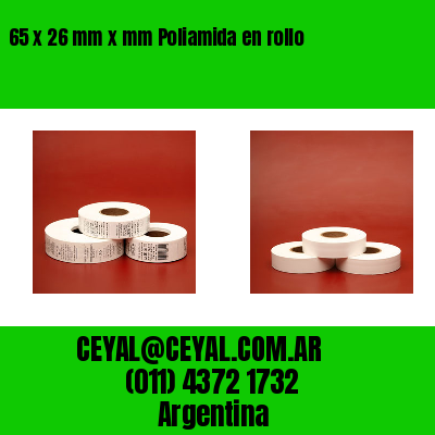 65 x 26 mm x mm Poliamida en rollo