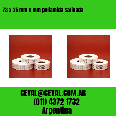 73 x 25 mm x mm poliamida satinada