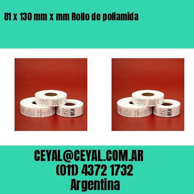 81 x 130 mm x mm Rollo de poliamida