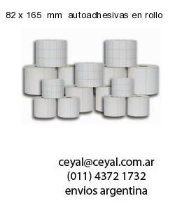 82 x 165  mm  autoadhesivas en rollo