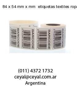 84 x 54 mm x mm  etiquetas textiles ropa