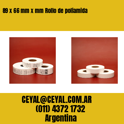 89 x 66 mm x mm Rollo de poliamida