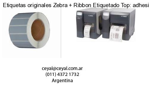 Etiquetas originales Zebra   Ribbon Etiquetado Top: adhesivo   ribbo