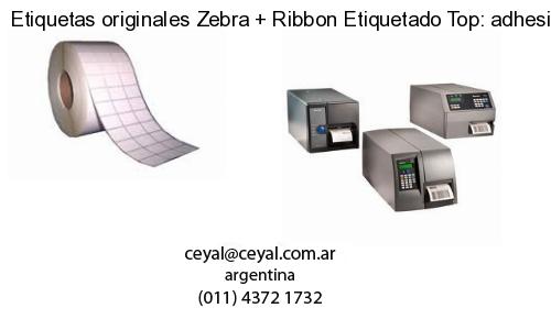 Etiquetas originales Zebra   Ribbon Etiquetado Top: adhesivo   ribbo