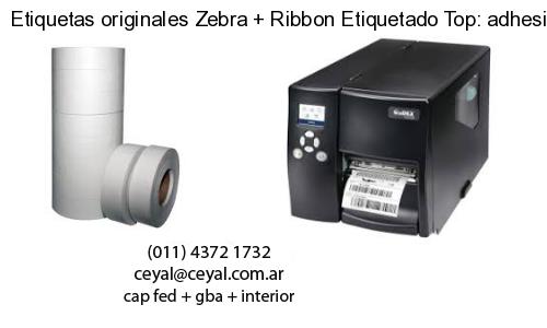 Etiquetas originales Zebra   Ribbon Etiquetado Top: adhesivo   ribbo