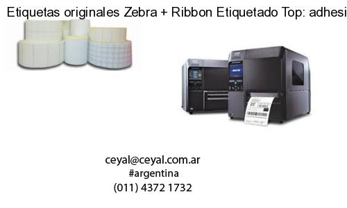 Etiquetas originales Zebra   Ribbon Etiquetado Top: adhesivo   ribbo