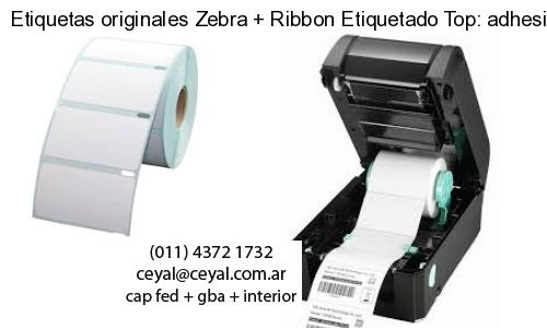 Etiquetas originales Zebra   Ribbon Etiquetado Top: adhesivo   ribbo