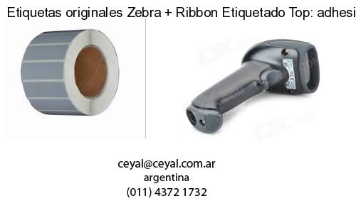 Etiquetas originales Zebra   Ribbon Etiquetado Top: adhesivo   ribbo