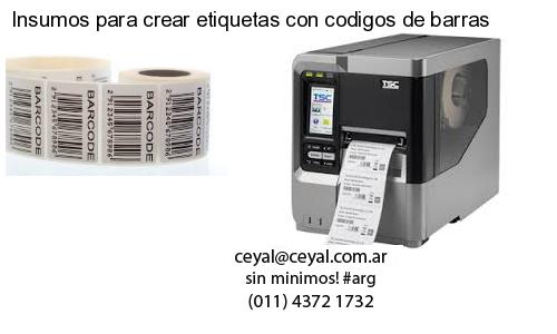 Insumos para crear etiquetas con codigos de barras
