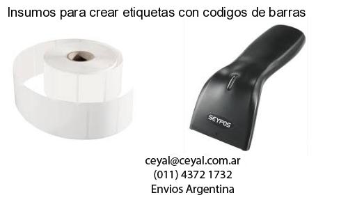 Insumos para crear etiquetas con codigos de barras