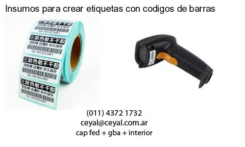 Insumos para crear etiquetas con codigos de barras