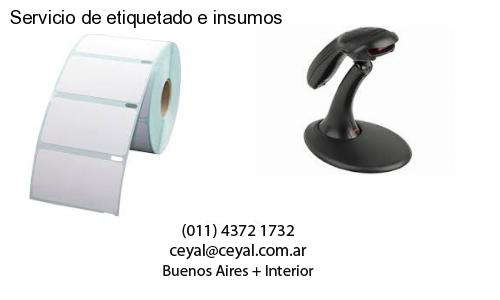 Servicio de etiquetado e insumos