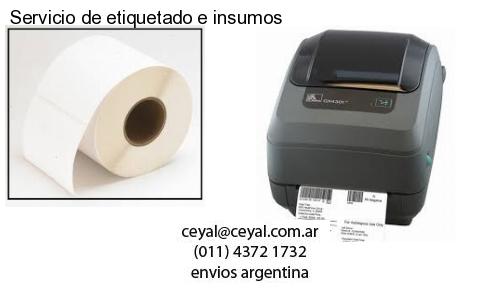 Servicio de etiquetado e insumos